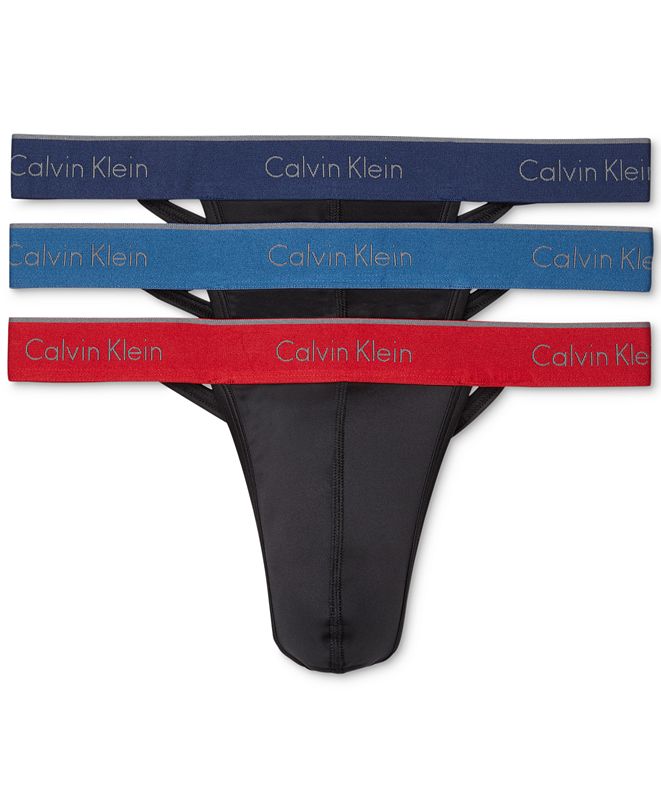 Calvin Klein Men's 3Pk. Stretch Thongs & Reviews Underwear & Socks