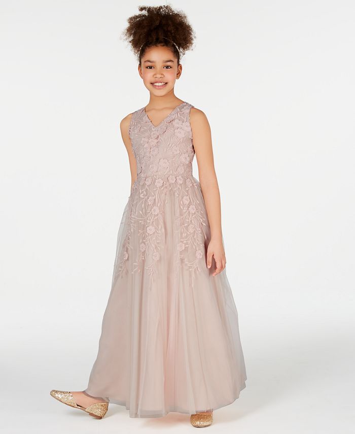 Rare Editions Big Girls Embroidered Mesh Maxi Dress & Reviews All Girls' Dresses Kids Macy's