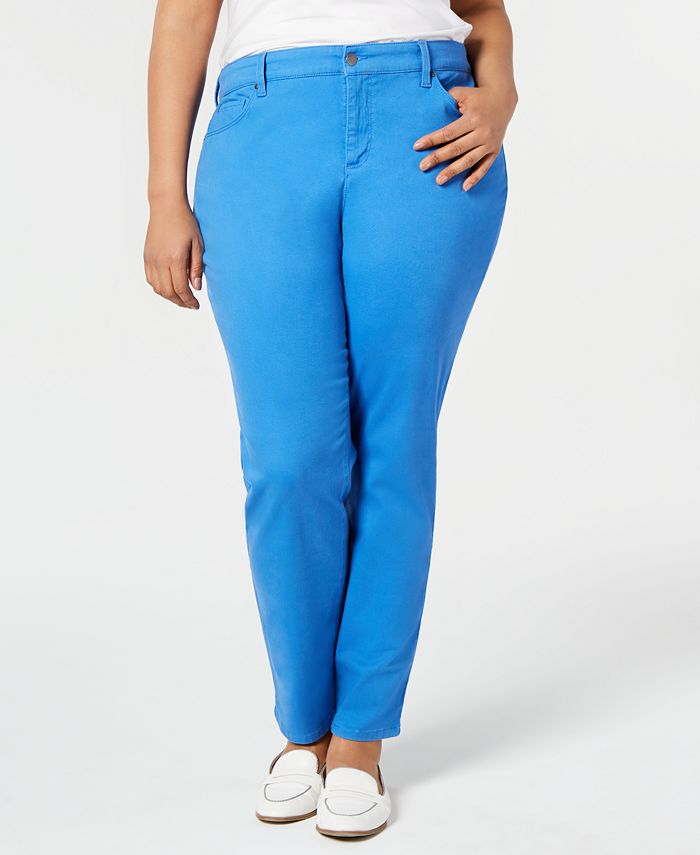plus size high waisted jeans tummy control