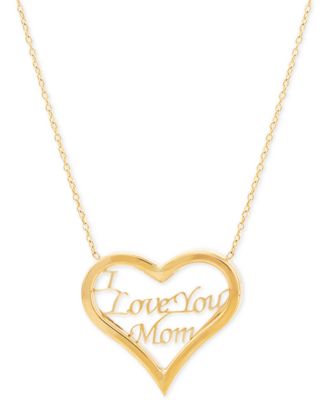 i love you mom necklace