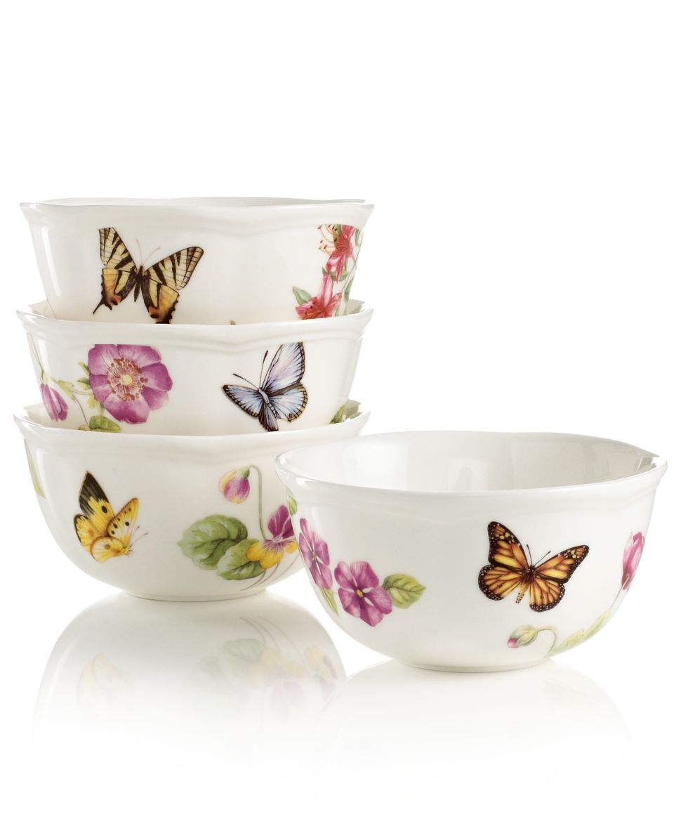 Lenox Dinnerware, Set of 4 Butterfly Meadow Blue Assorted Bowls