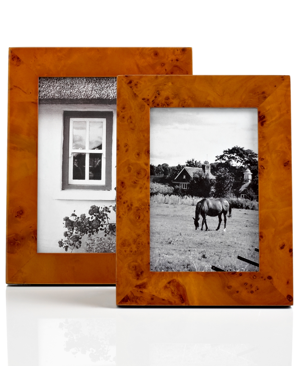 Martha Stewart Collection Picture Frame, Honey Burl Wood, 5x7