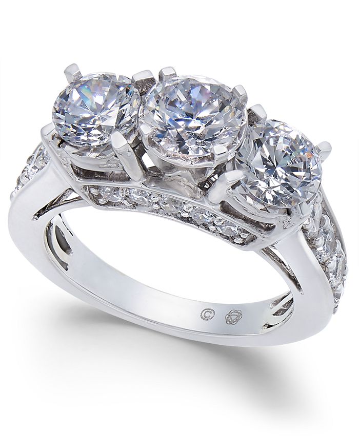Macy s Diamond  Three  Stone Engagement  Ring  3  ct t w in 