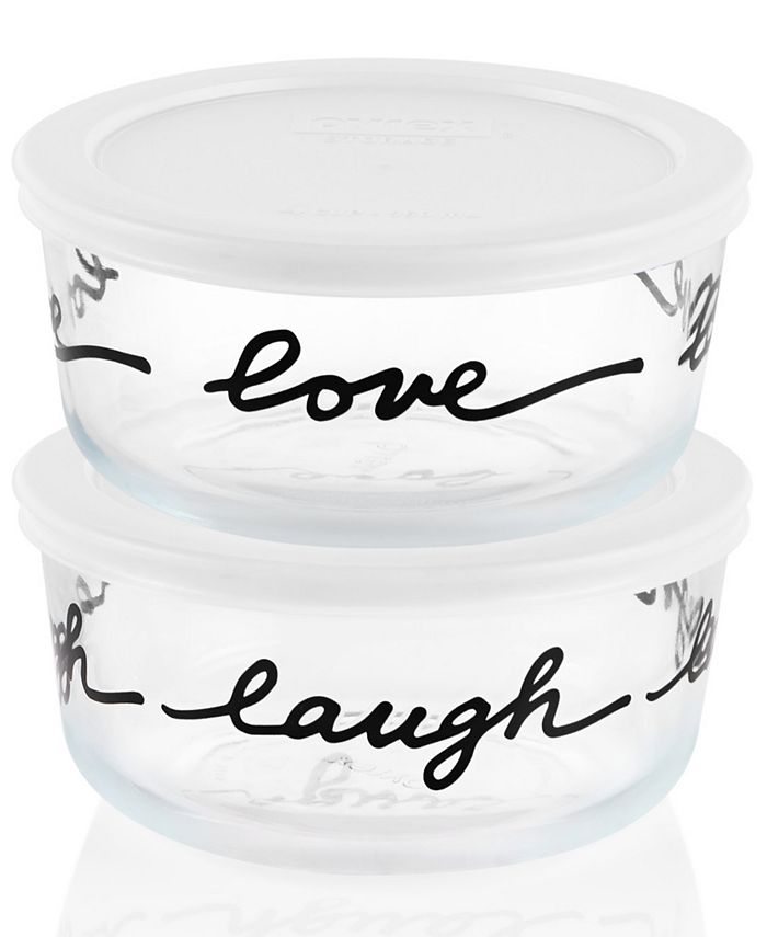 pyrex decorated food storage set
