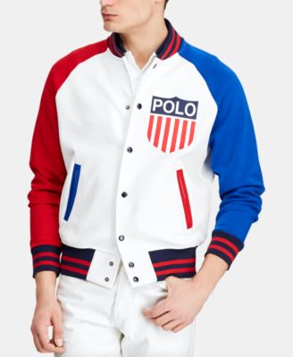 men's polo baseball jacket