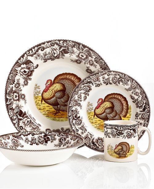 Spode Dinnerware Woodland Turkey Collection Reviews Dinnerware Dining Macy S