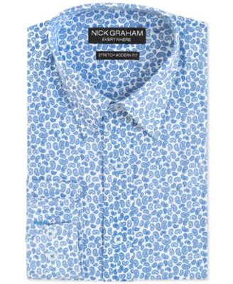 blue paisley shirt mens