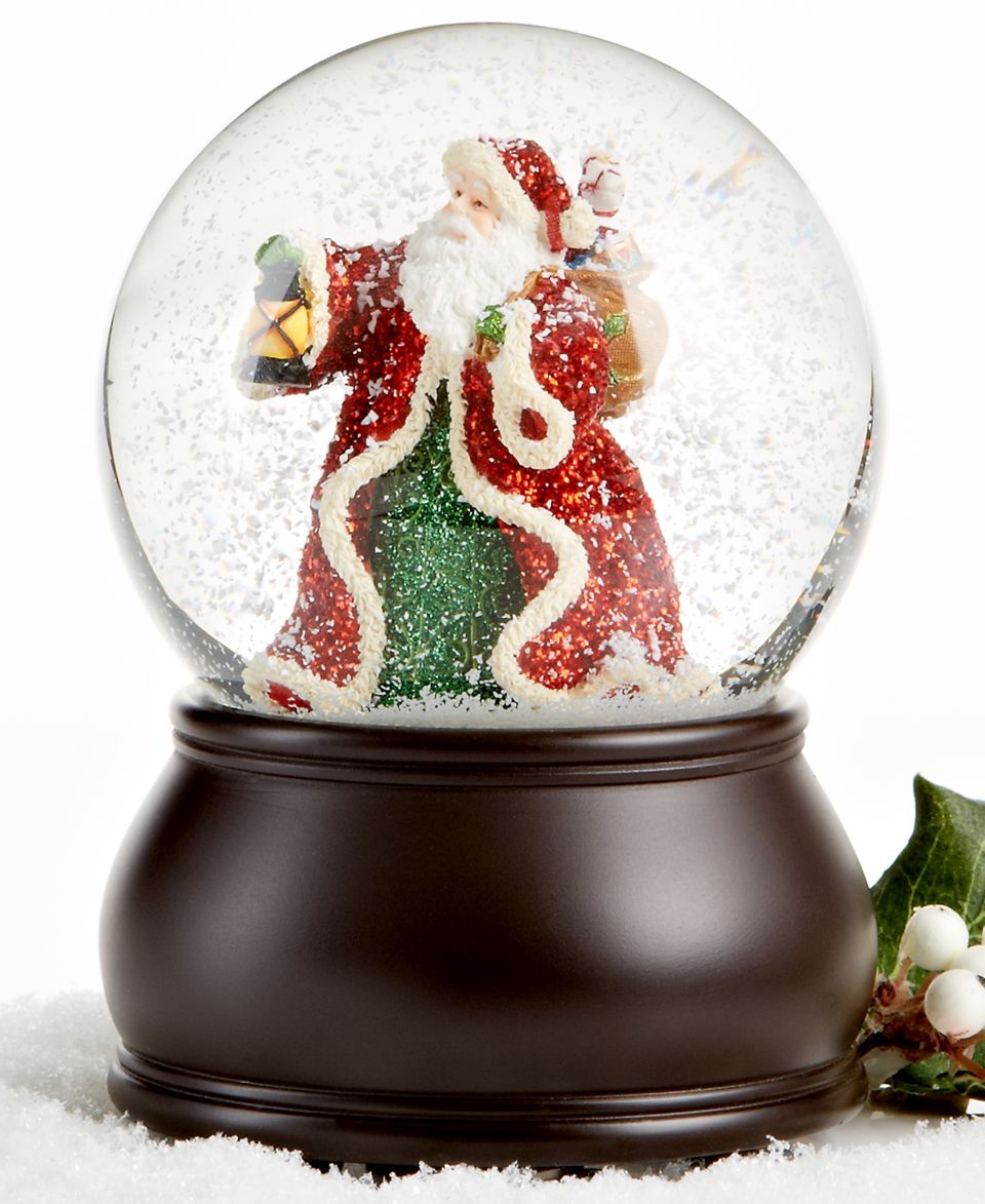 Holiday Lane Snow Globe, Musical Santa