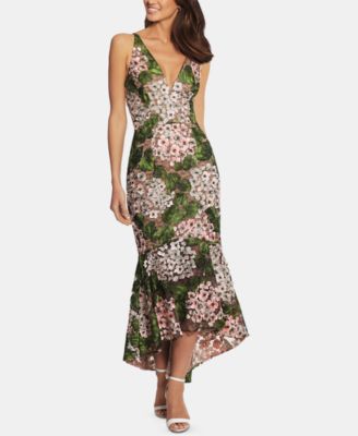 macys green lace dress