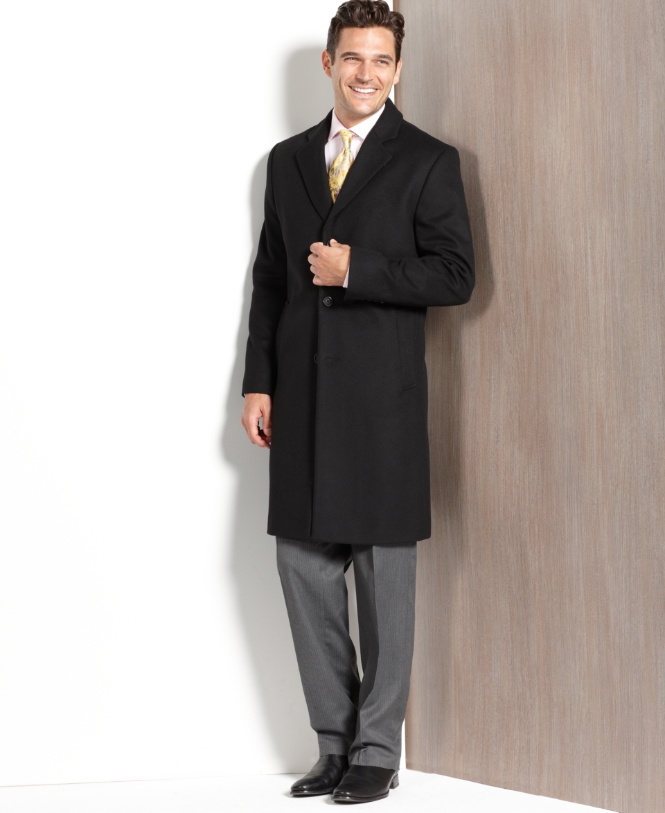 Michael Kors Coat, Madison Cashmere Blend Overcoat Trim Fit   Mens