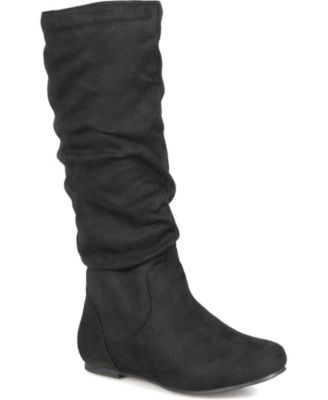 womens wide calf flat boots