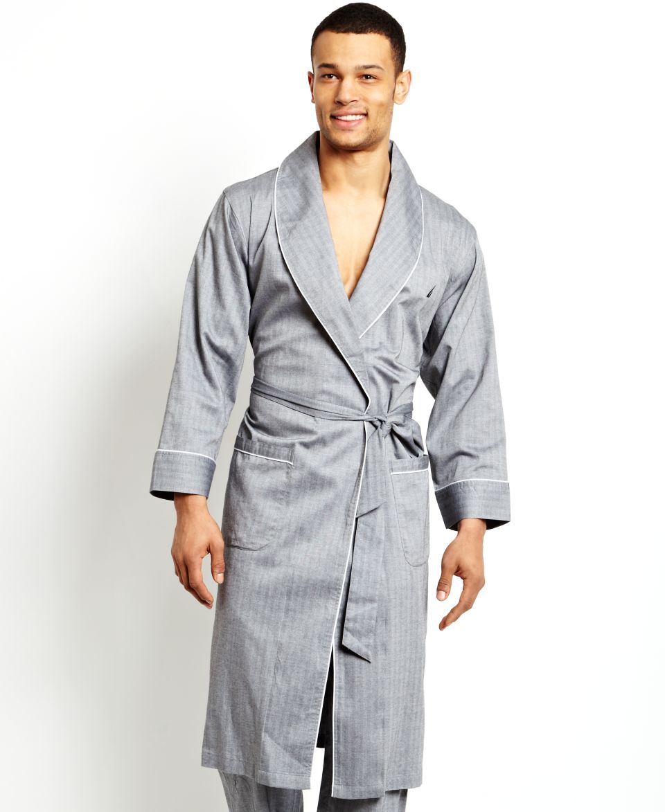 Nautica Sleepwear, Shawl Collar Plush Robe   Mens Pajamas & Robes