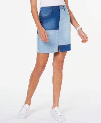 macys denim skirts