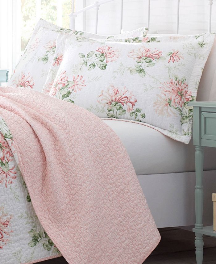 Laura Ashley Honeysuckle Blush Quilt Set Twin Reviews Bedding Collections Bed Bath Macy S Get the best deal for laura ashley floral 100% cotton quilt covers from the largest online selection at ebay.com. honeysuckle blush quilt set twin