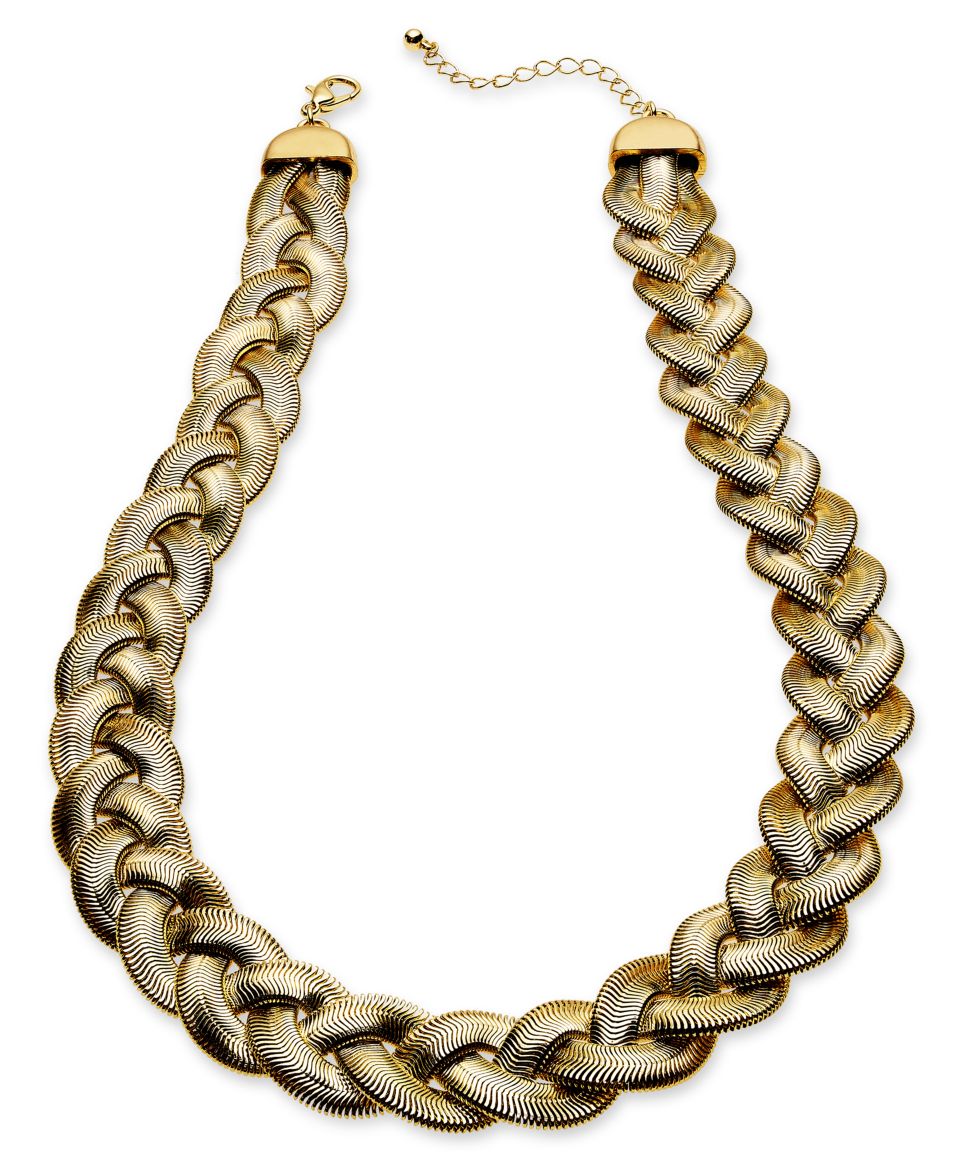 BCBGeneration Necklace, Two Tone Knotted Chain Layered Necklace
