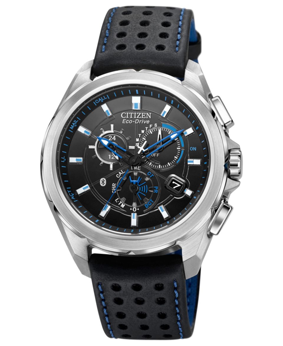 Citizen Watch, Mens Chronograph Eco Drive Proximity Bluetooth Black