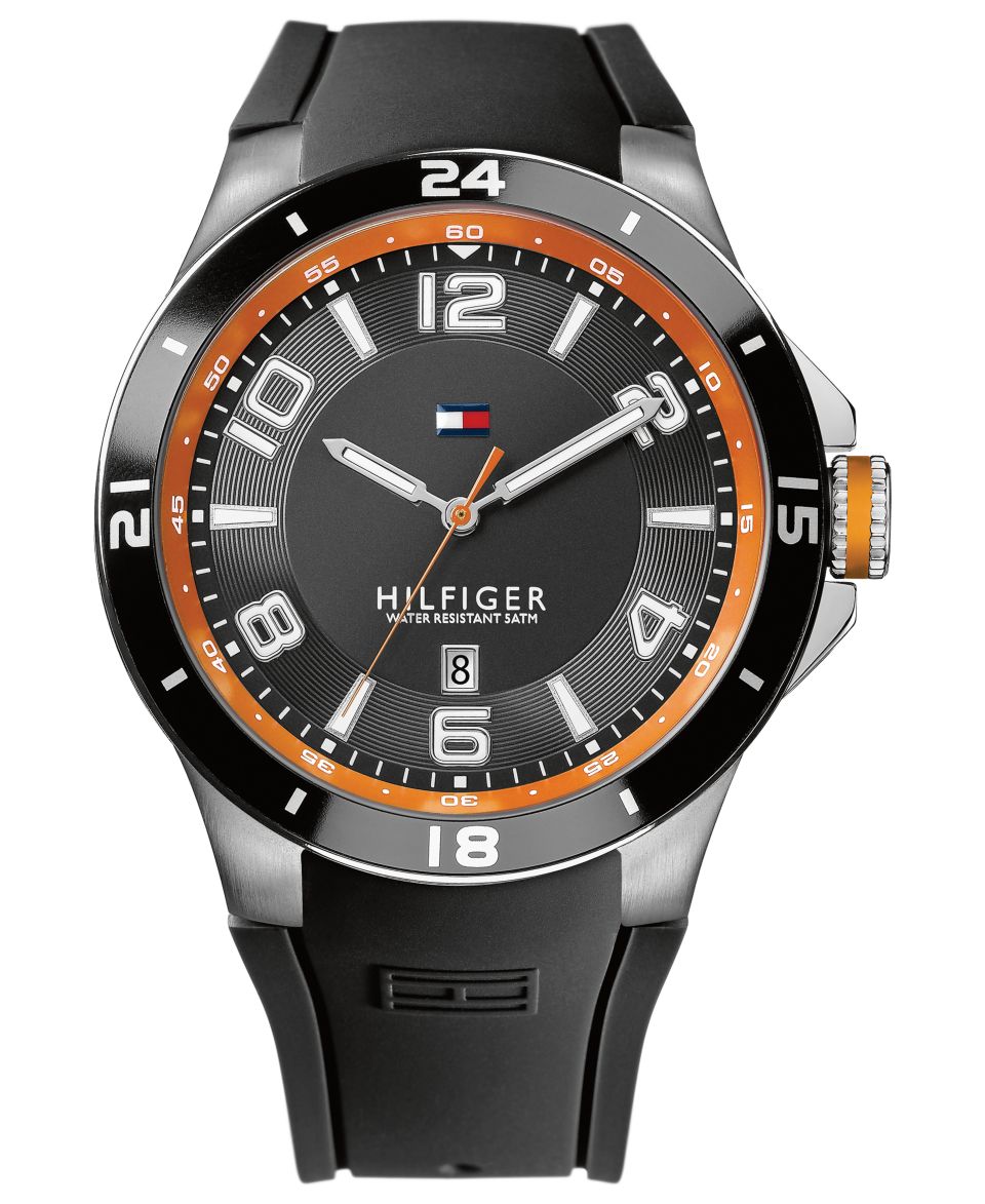 Tommy Hilfiger Watch, Mens Gray Silicone Strap 1790806   All Watches