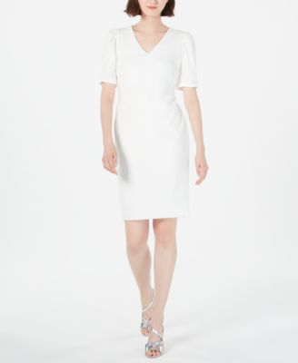 calvin klein puff sleeve dress