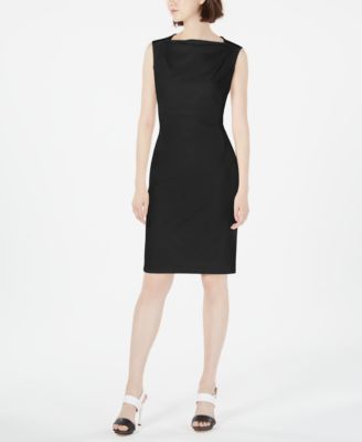 calvin klein boat neck sheath dress