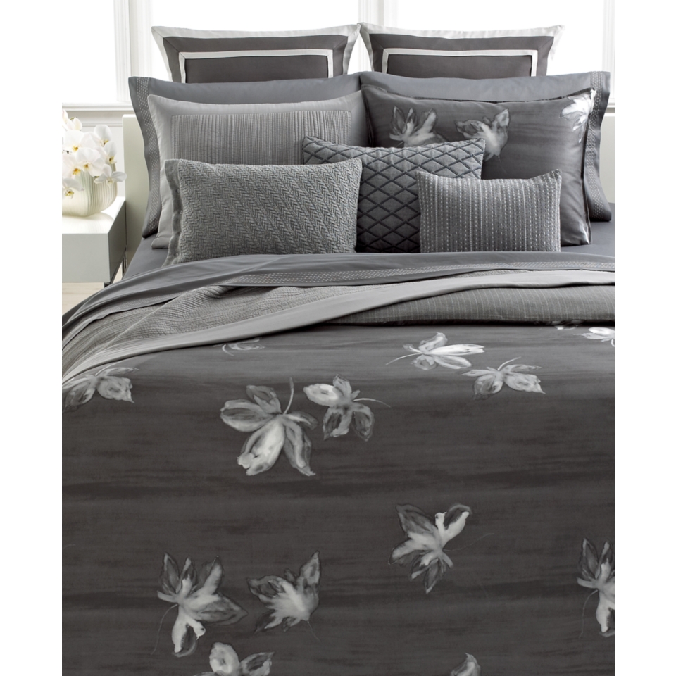 Vera Wang Bedding, Charcoal Flower Collection   Bedding Collections