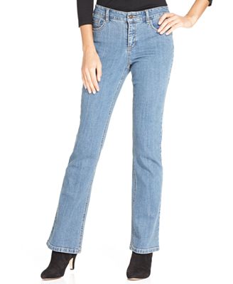 Jones New York Signature Petite Jeans, Mercer Bootcut-Leg, Tropical ...