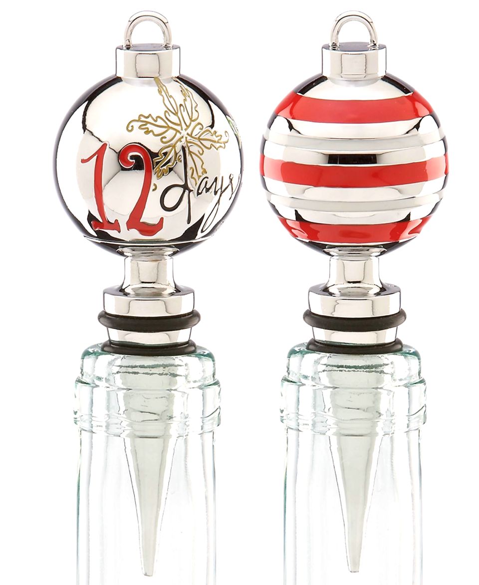 Lenox Barware, Set of 2 12 Days of Christmas Bottle Stoppers