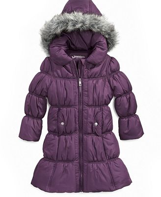 Hawke & Co. Kids Jacket, Girls and Little Girls Full Length Puffer Coat ...