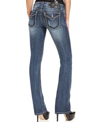 Miss Me Jeans, Bootcut Rhinestone Medium-Wash - Jeans - Women - Macy's