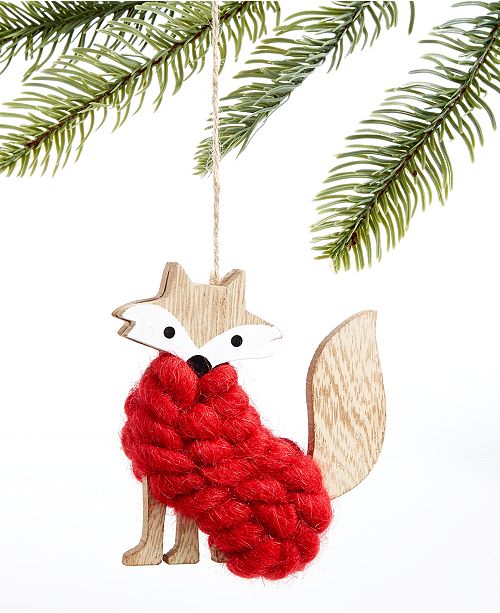 Holiday Lane The Holiday Collection Red Sweater Fox Ornament Created For Macy S Reviews Holiday Shop Home Macy S