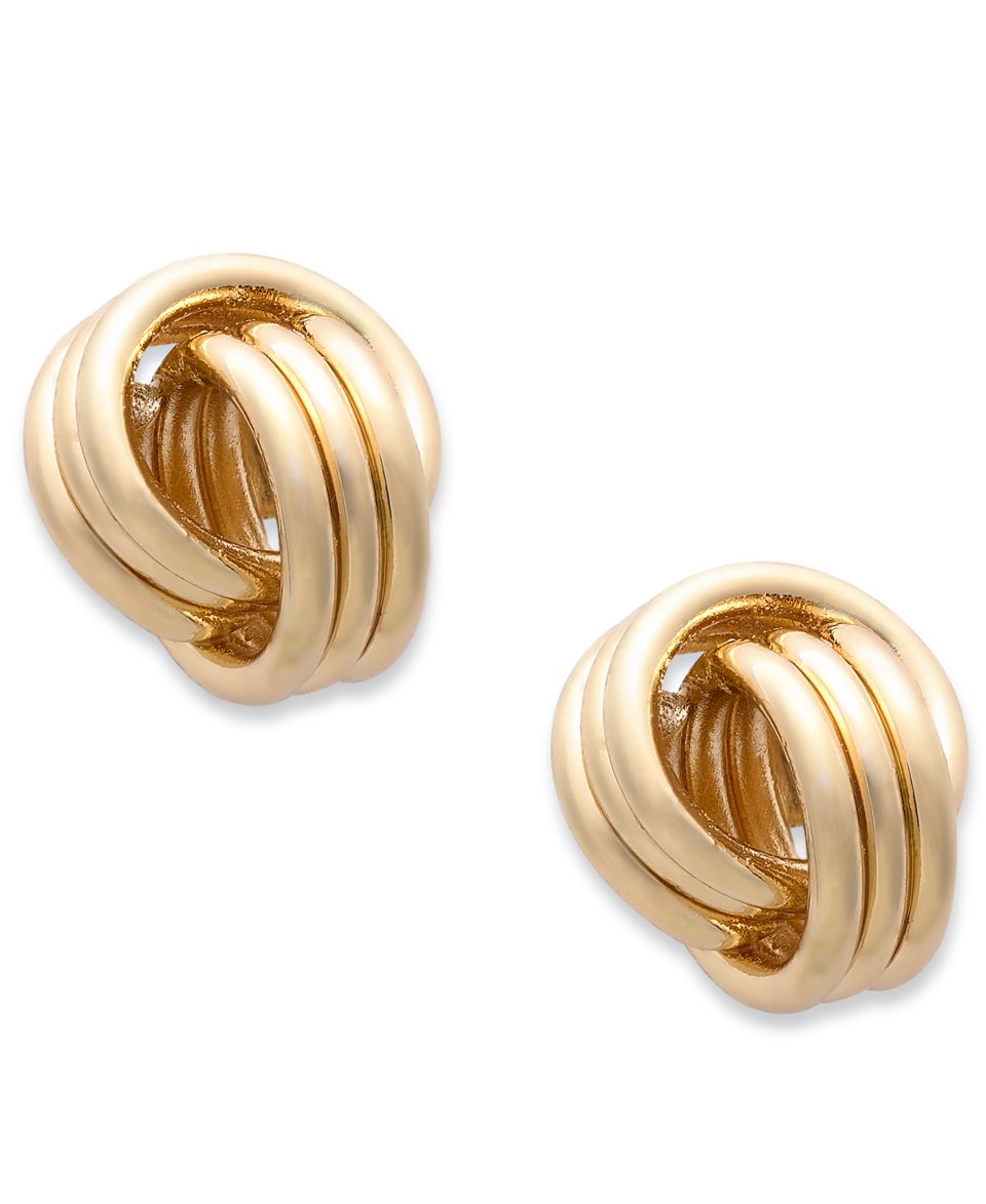 Charter Club Earrings, Gold Tone Openwork Button Earrings   Fashion