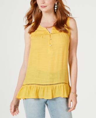 macys petite sleeveless tops