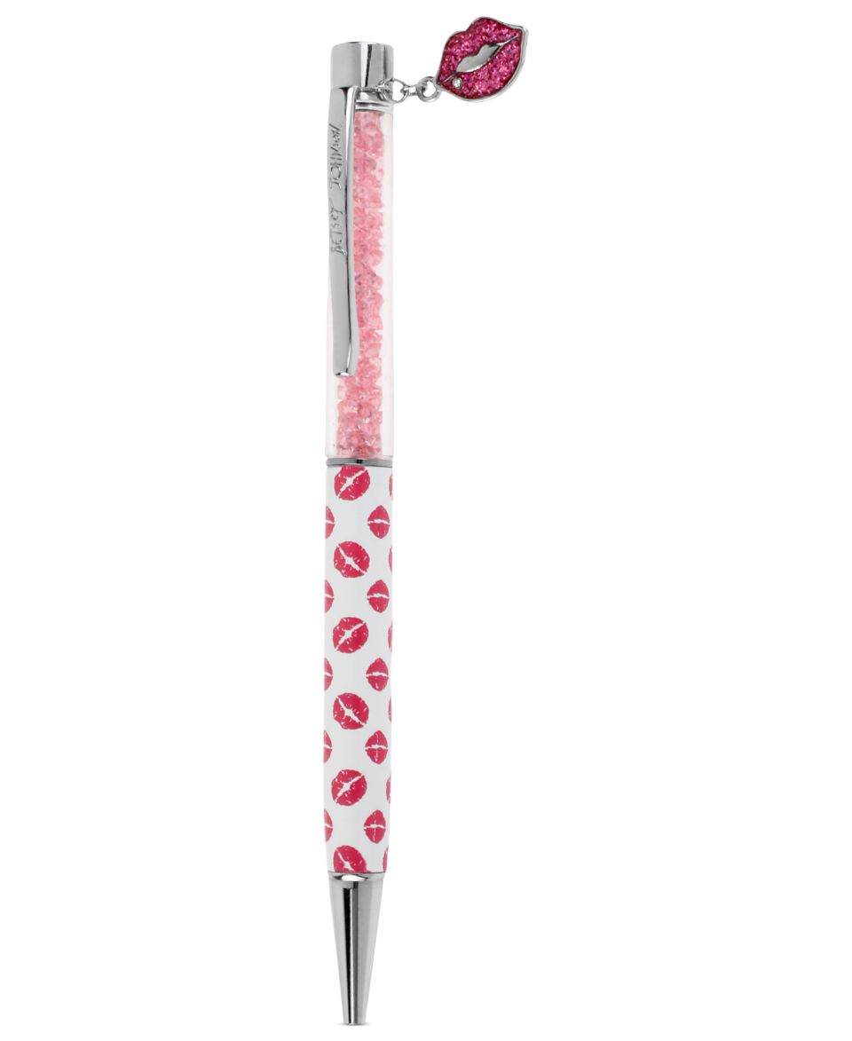 Betsey Johnson Accessories, Gold Tone Animal Print Heart Charm Pen