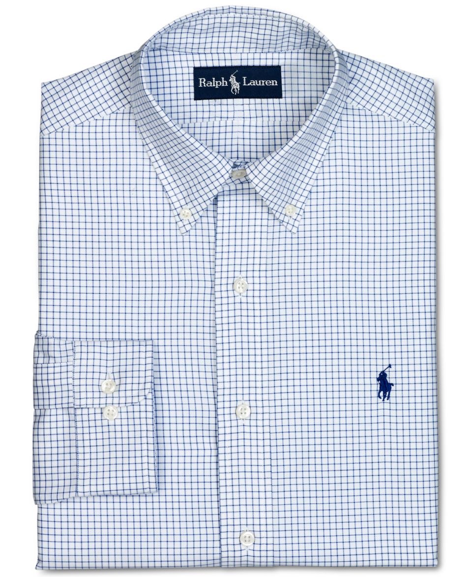 Polo Ralph Lauren Shirt, Box Check Long Sleeve Dress Shirt   Mens