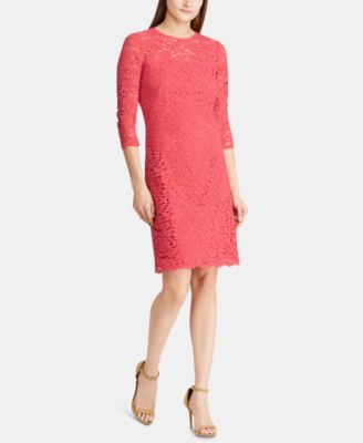 ralph lauren scalloped lace dress