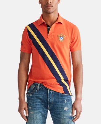 ralph lauren diagonal stripe polo