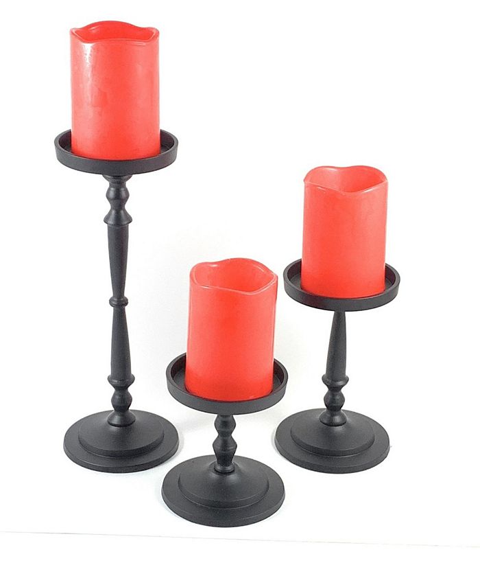 Vibhsa Pillar Candle Holders Set Of 3 Reviews Shop All Holiday Home Macy S