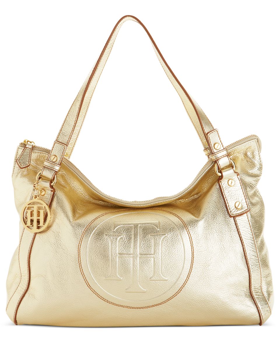 Tommy Hilfiger Handbag, Pebble Leather Logo Crossbody