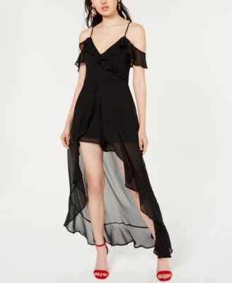 high low maxi romper