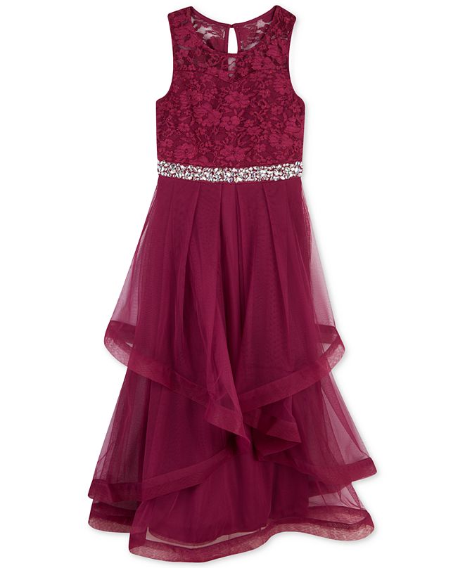 Speechless Big Girls Plus Glitter Lace Maxi Dress, a Macy's Exclusive Style & Reviews All