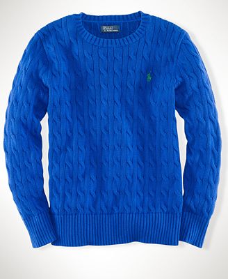 Ralph Lauren Kids Sweater, Little Boys Cable Knit Sweater - Kids - Macy's