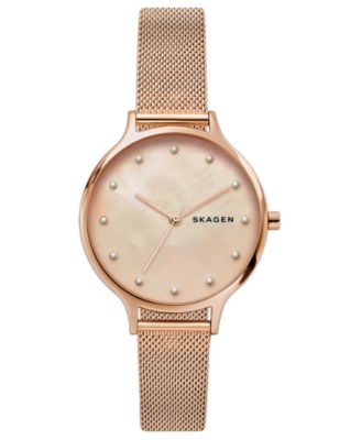 skagen rose gold watch strap