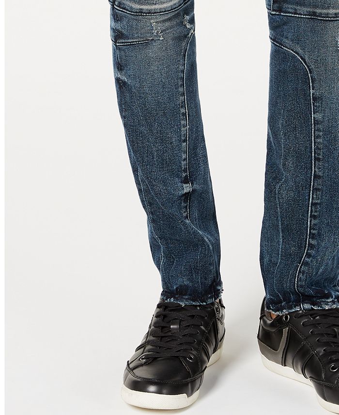 GUESS Men's Moto Ripped Skinny Jeans & Reviews - Jeans - Men - Macy's