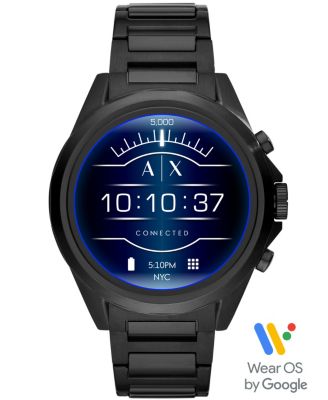 armani exchange smart watch black