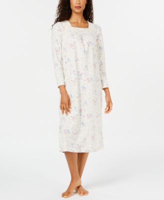 long sleeve fleece nightgown