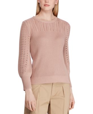 polo ralph lauren pointelle wool sweater dress