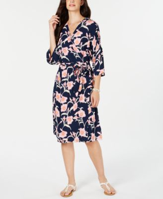 roxy floral wrap dress