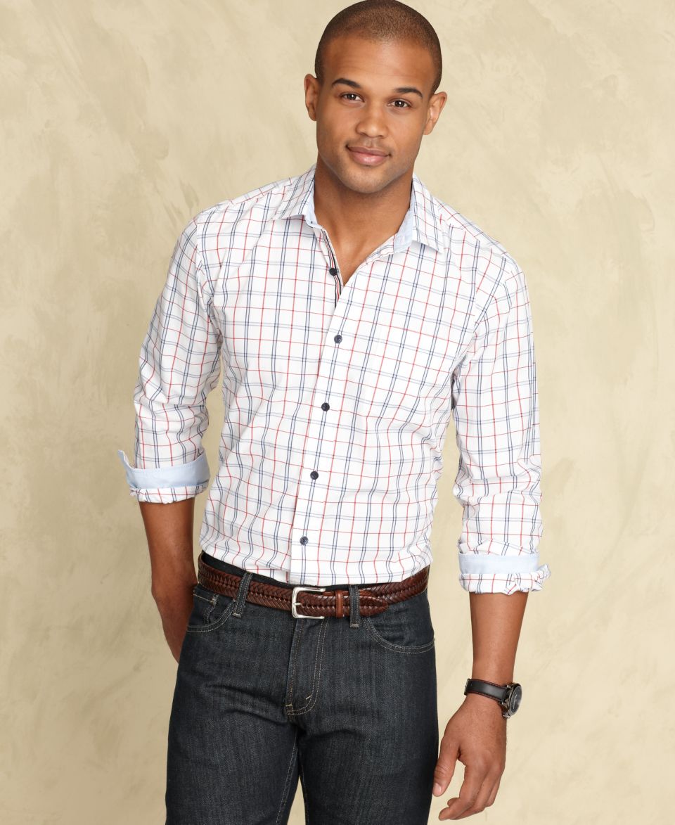 Tommy Hilfiger Shirt, Slim Fit Mitchell Shirt   Mens Casual Shirts