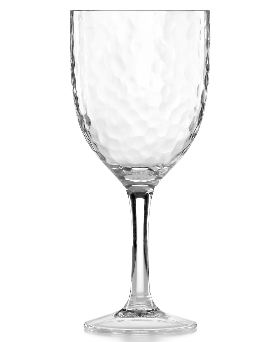 Martha Stewart Collection Drinkware, Set of 4 Acrylic Clear Hammered