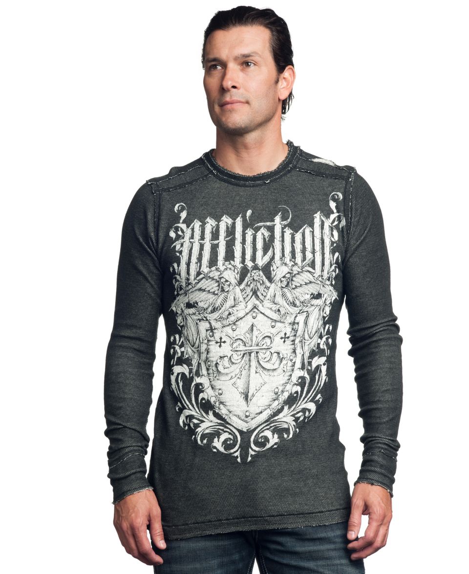 Affliction Shirt, Radar V Neck Henley   Mens T Shirts