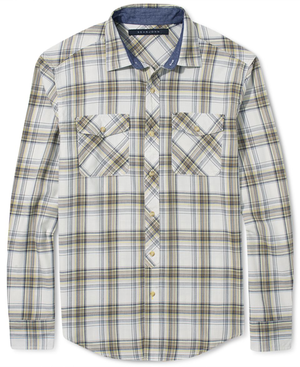 Lucky Brand Long Sleeves, Ashfield Plaid   Mens Casual Shirts